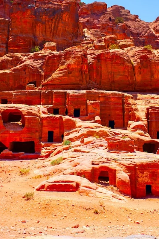 Starożytne grobowce w Petrze w Jordanii