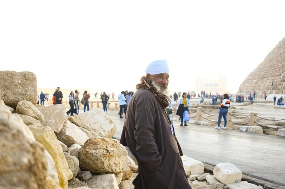 Piramidy w Gizie w Egipcie