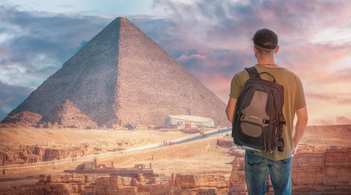 Piramidy w Gizie w Egipcie