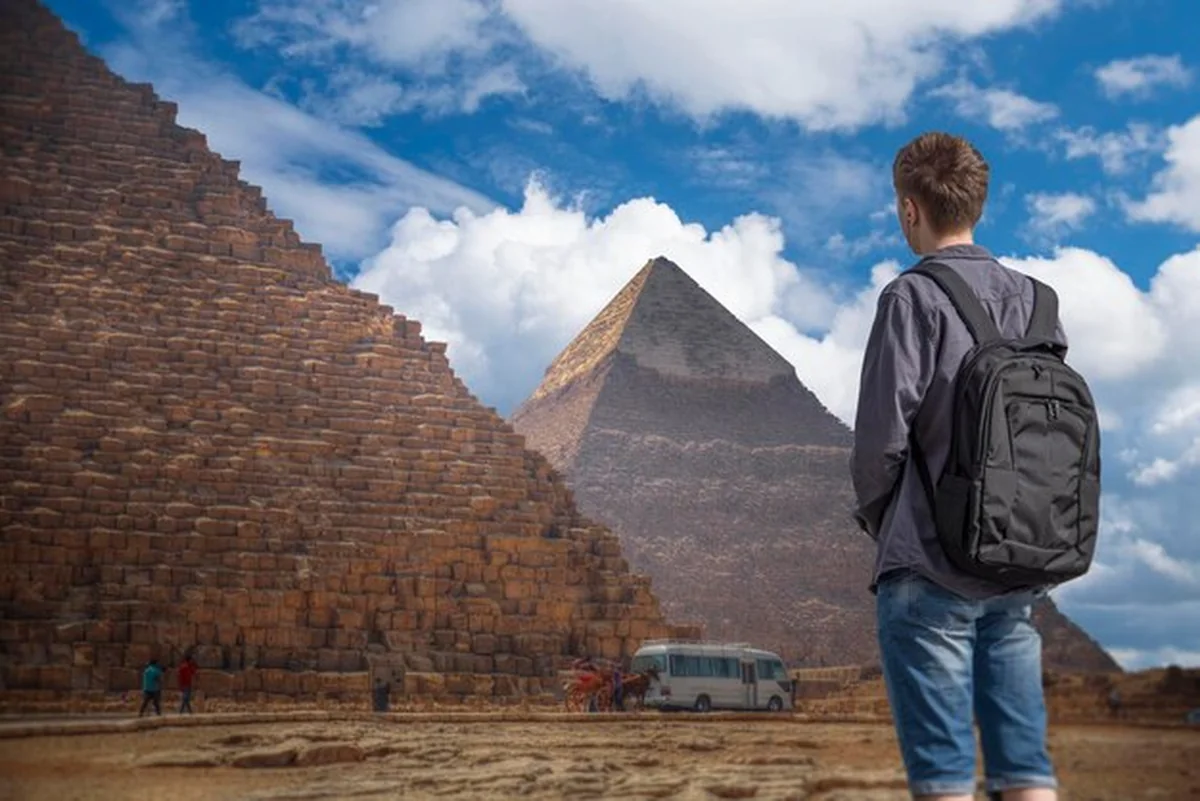 Piramidy w Gizie w Egipcie