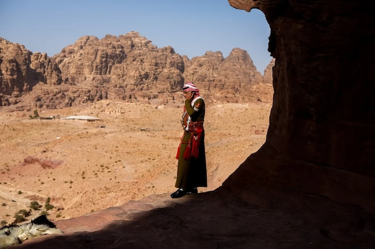 Starożytna świątynia w Petrze w Jordanii