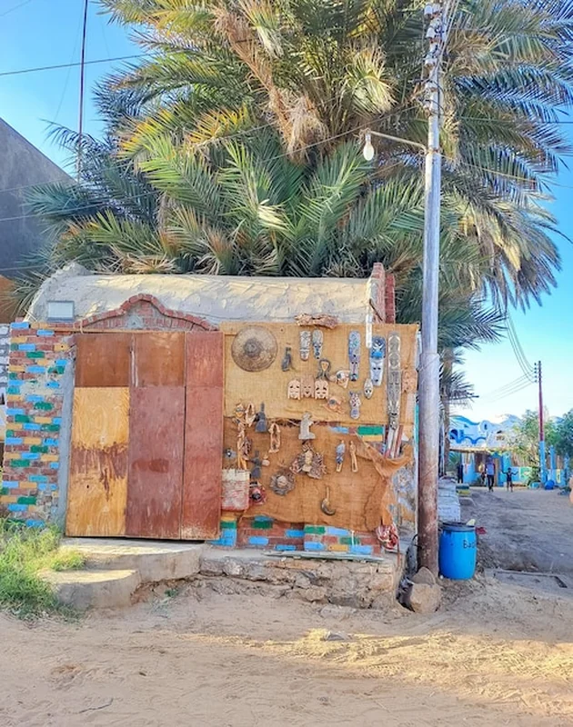 Nubiańska tradycyjna wioska nad jeziorem Nasser