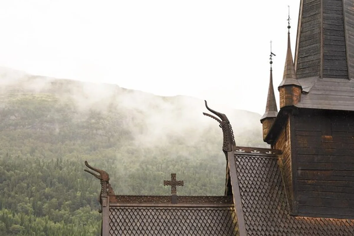 Stary kościół drewniany w Norwegii